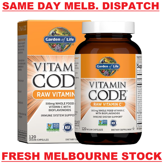 GARDEN OF LIFE Code RAW Vitamin C 500mg Immune Support + Heart Health - 120 Caps