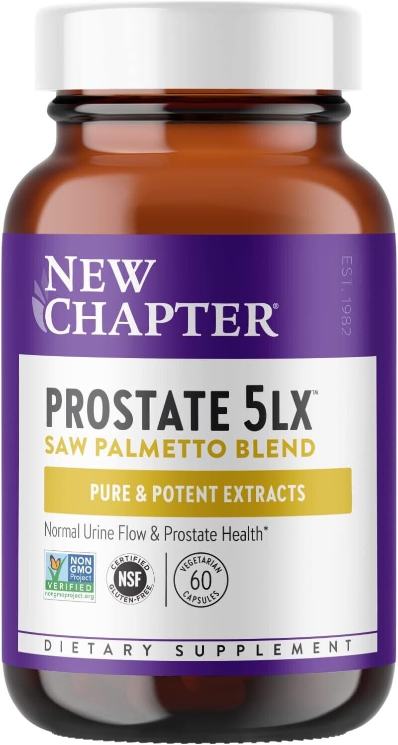 NEW CHAPTER Prostate 5LX Prostate Health & Urine Flow Support - 60 Capsules