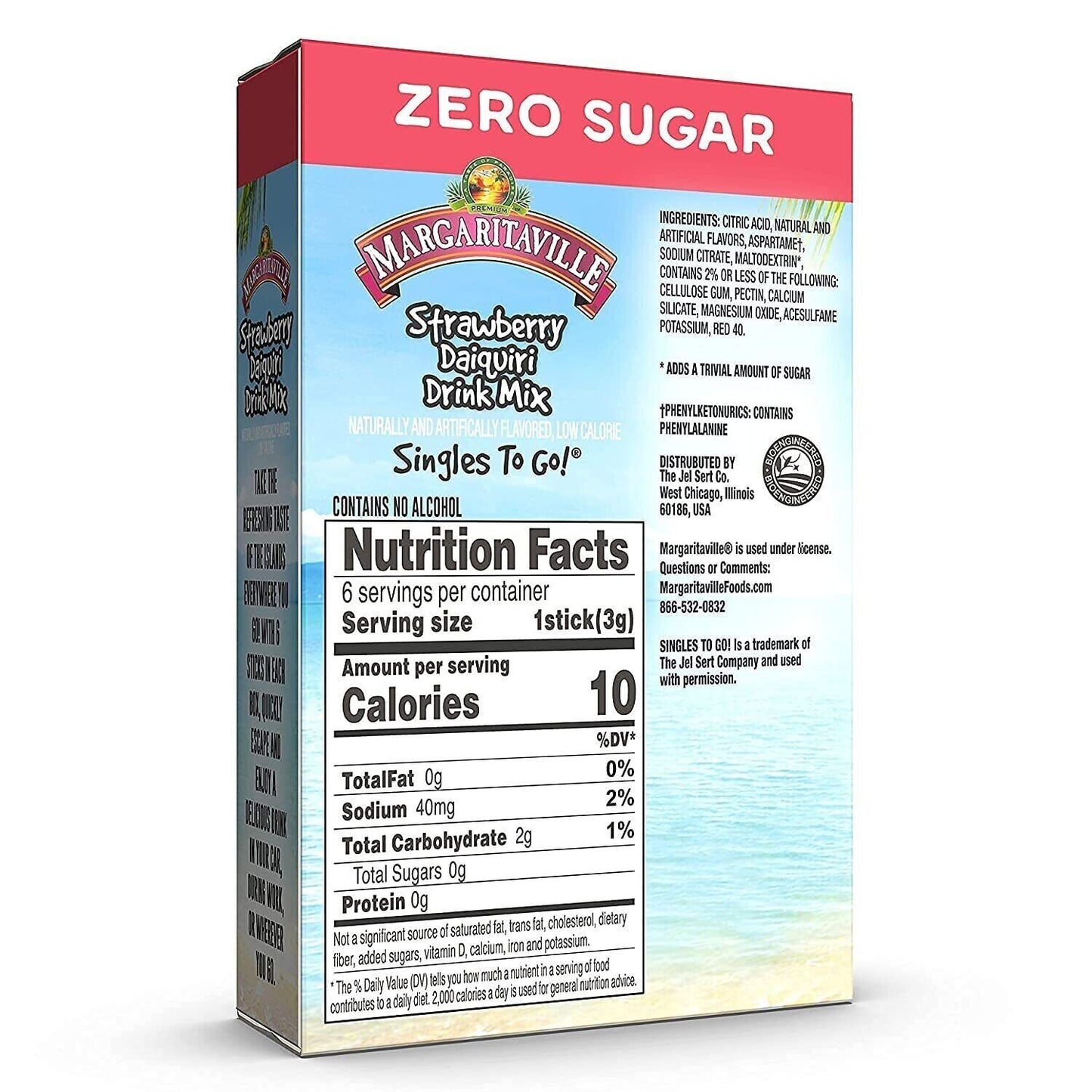 Margaritaville Drink Mix (sugar free powder) - 3 Flavour Choices - 6 Servings