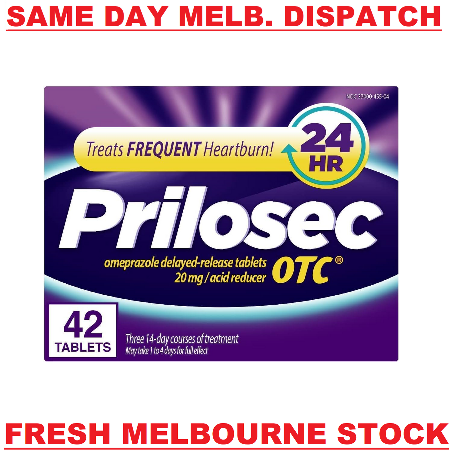 Prilosec OTC 20mg - Acid Reducer Reflux 24 Hour Heartburn Relief - 42 Tablets