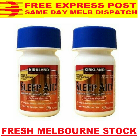 Kirkland night aid 25mg insomnia sleep supplement 192 tabs - FREE EXPRESS POST