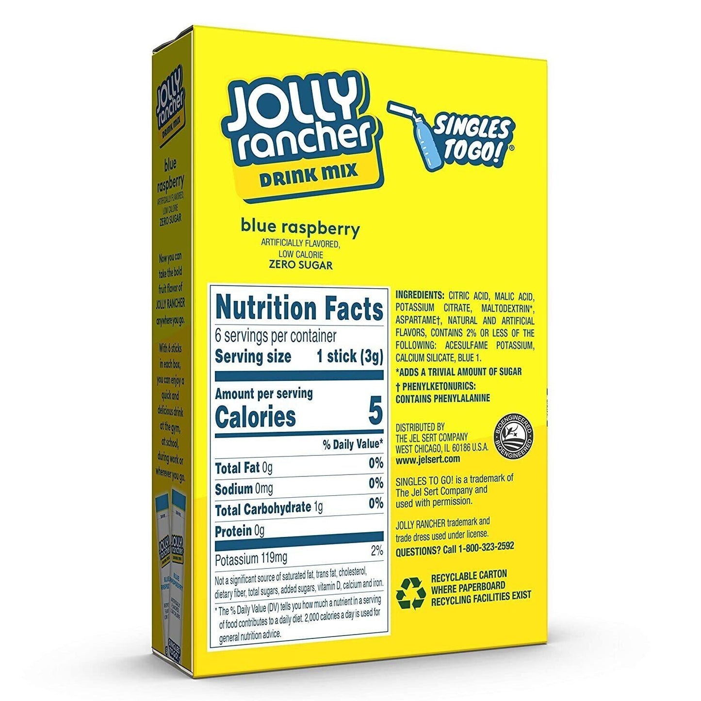 Jolly Rancher Drink Mix (sugar free powder) - 6 Flavour Choices - 6 Servings