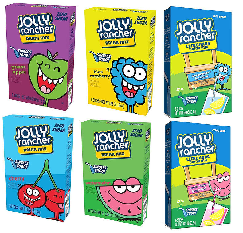 Jolly Rancher Drink Mix (sugar free powder) - 6 Flavour Choices - 6 Servings