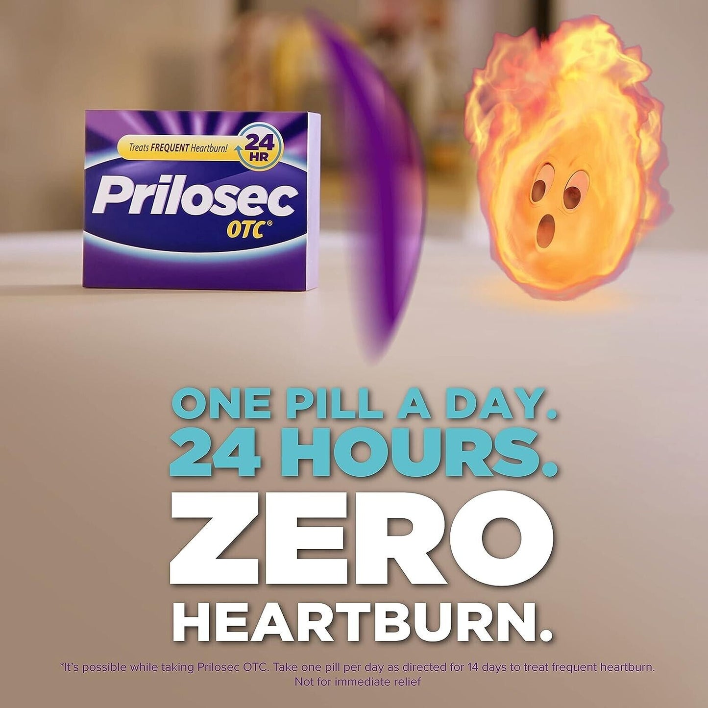 Prilosec OTC 20mg Acid Reducer Reflux 24HR Heartburn Relief 42 Tablets Wildberry