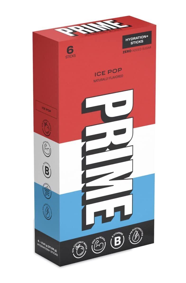 Prime Hydration Powder Sticks -No Added Sugar - 8 Flavours -  6 X 500ml Servings