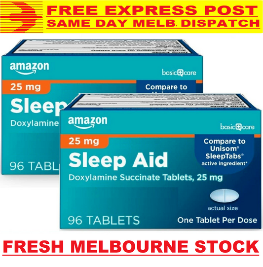 Amazon Care SLEEP AID 25mg 192 Tablets FRESH MELBOURNE STOCK - FREE EXPRESS POST