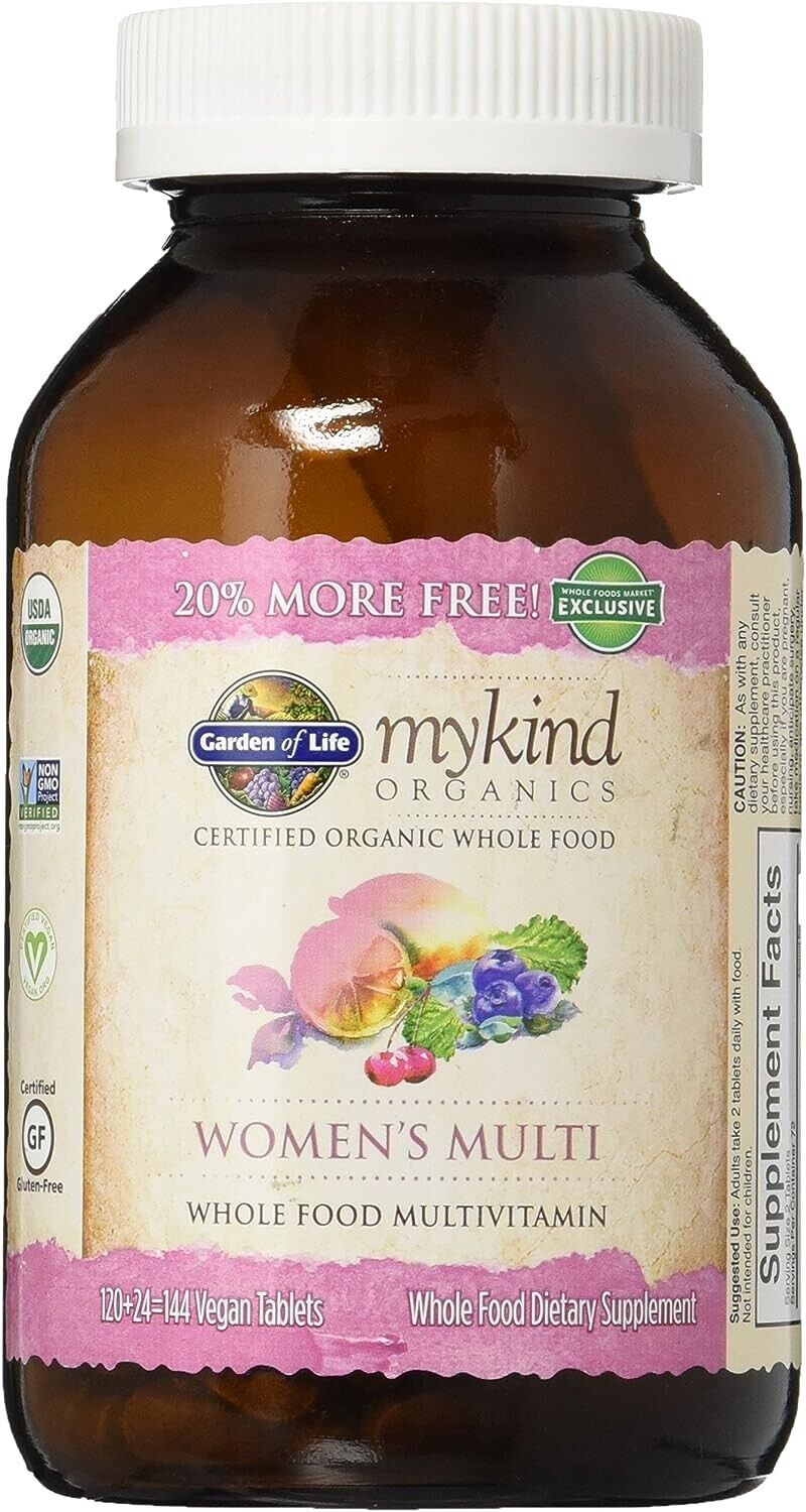 GARDEN OF LIFE mykind Organics WOMEN's Multi Whole Food Multivitamin 144 Tablets