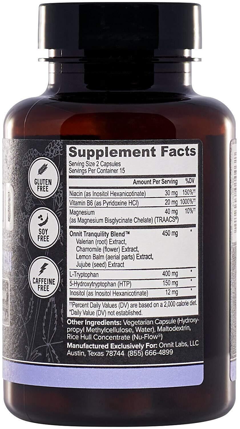 ONNIT New Mood 30 Caps 5-HTP L-Tryptophan JRE Alpha Brain - FREE EXPRESS POST!