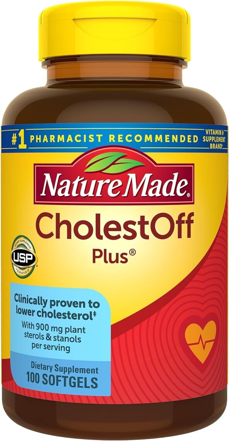 Nature Made CholestOff PLUS - Lower Cholesterol & Heart Support - 100 Softgels