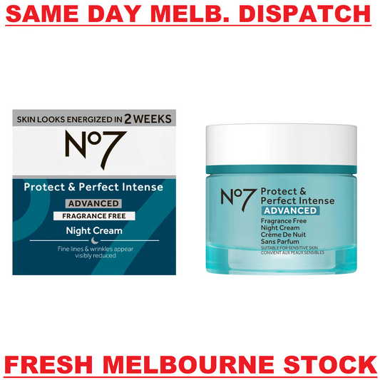 Boots No7 Protect & Perfect Intense Advanced - FRAGRANCE FREE NIGHT CREAM - 50mL