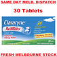 CLARATYNE CLARITIN REDITABS LORATADINE 10MG 24HR ALLERGY RELIEF 30 MELT TABLETS