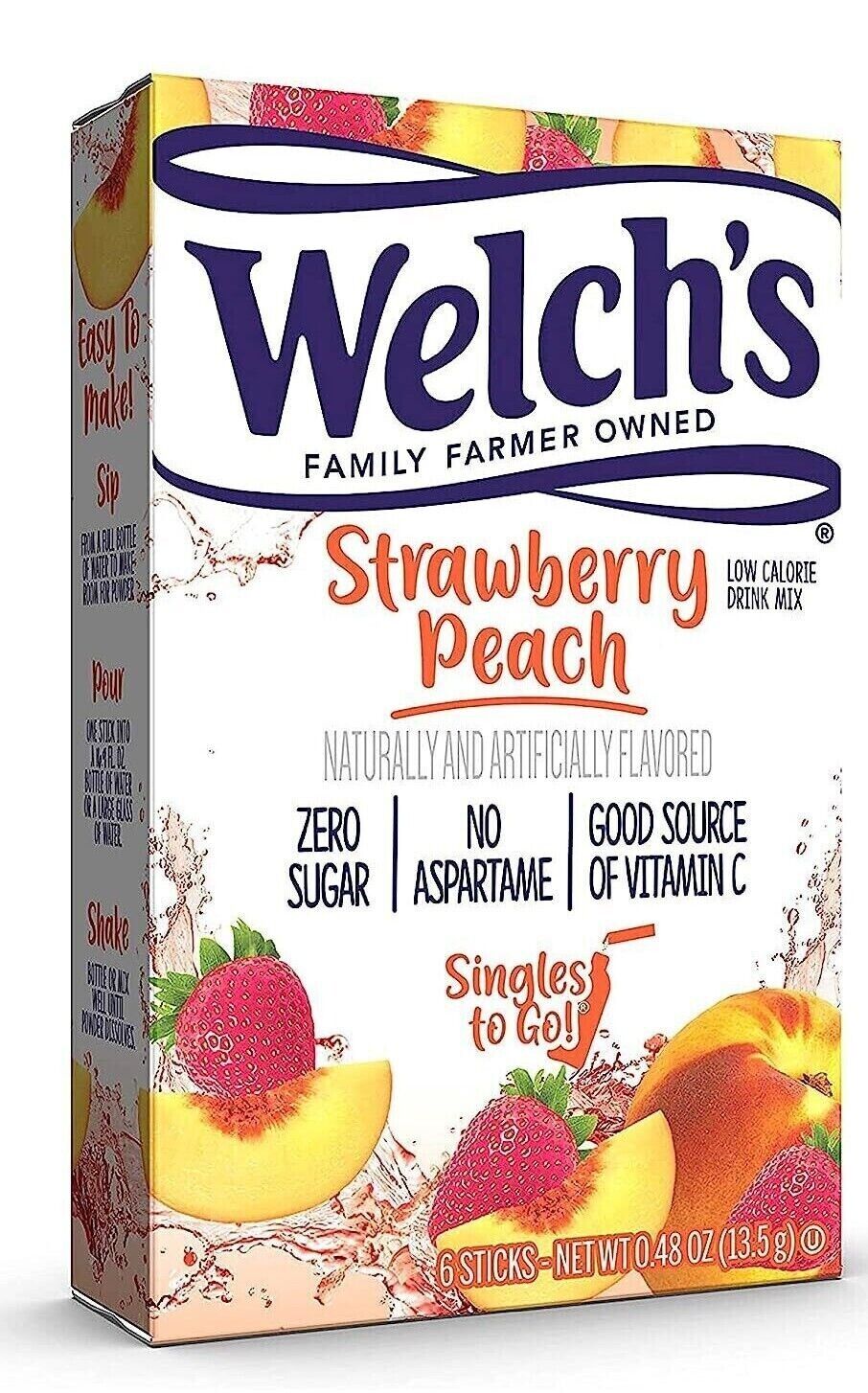 Welch's Drink Mix (sugar free powder) - 4 Flavour Choices - 6 Servings
