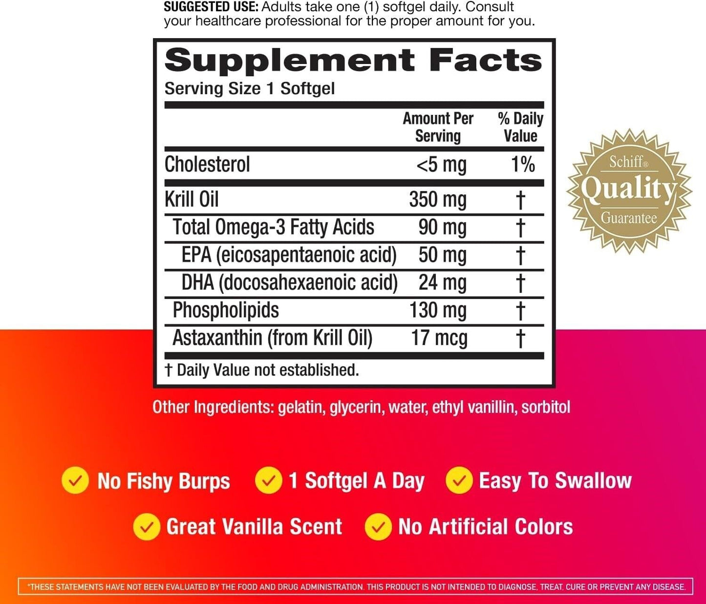 MegaRed Antarctic Krill Oil 350mg 120 Softgels Omega-3s EPA DHA and Astaxanthin