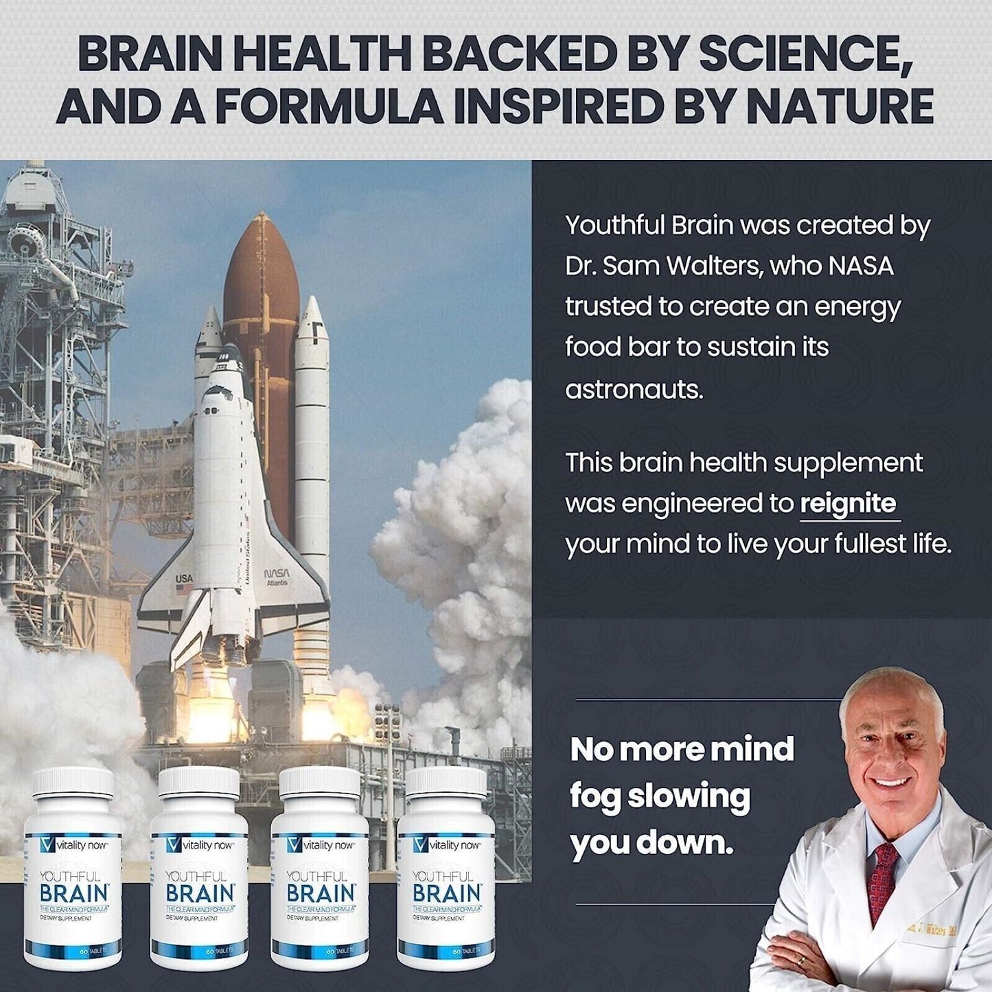 Youthful Brain Memory & Brain Health Support Supplement Doctor Formulated 60 Tab