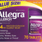ALLEGRA ALLERGY FEXOFENADINE 180MG (SAME AS TELFAST 180MG) 70 TABLETS EXP. 01/25