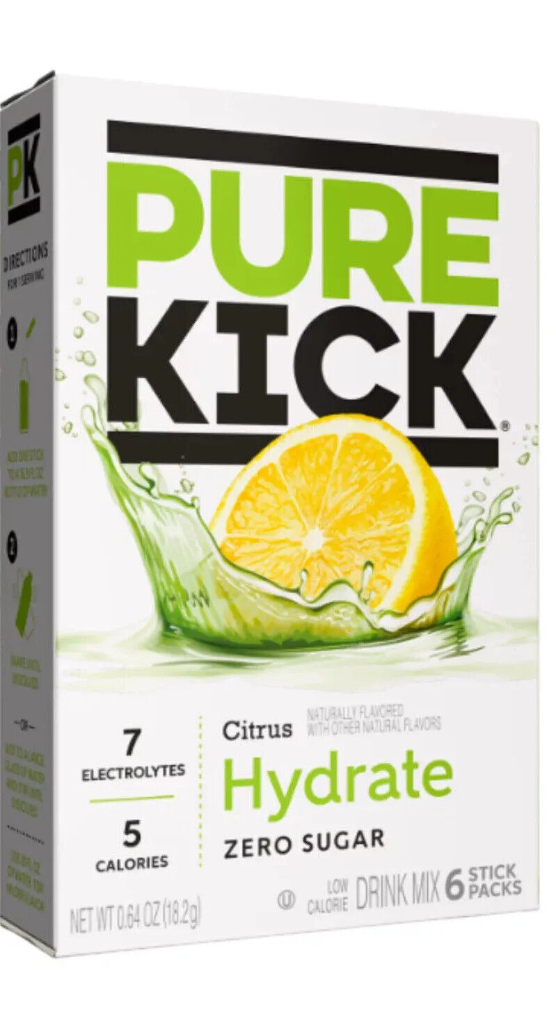 Pure Kick Electrolyte & Energy Drink- Sugar Free- 6 Servings - 8 Flavours