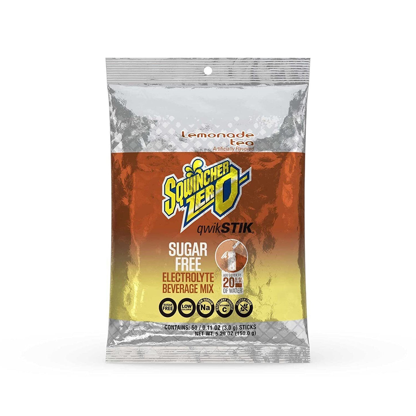Sqwincher Zero Qwik Stik Electrolyte Drink- Sugar Free- 50 Servings -10 Flavours