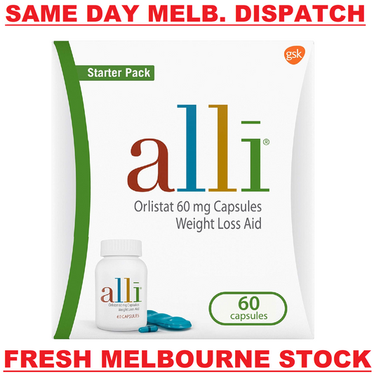 alli Weight Loss Aid 60mg Pill - Diet Slimming Fat Blocker Detox - 60 Capsules