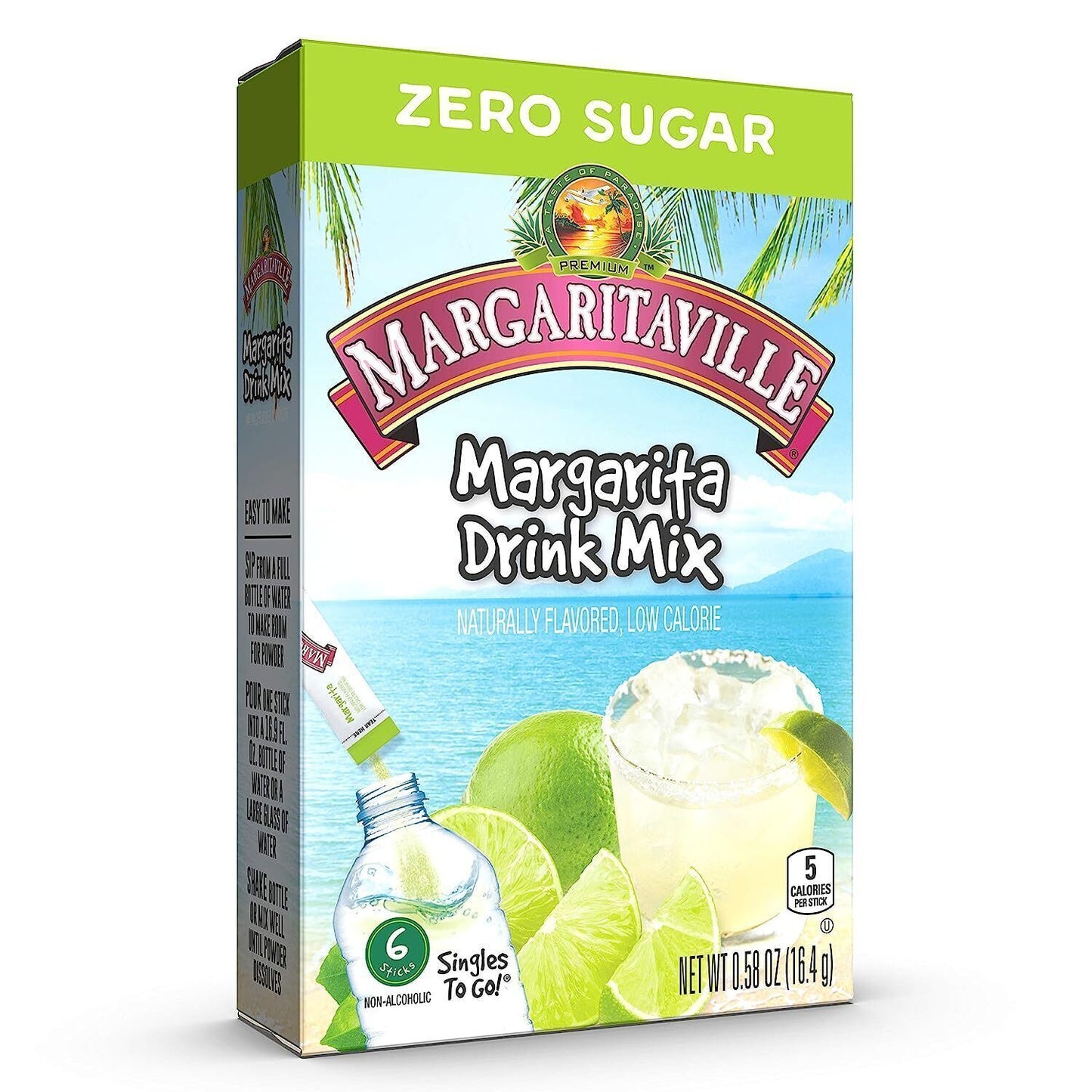 Margaritaville Drink Mix (sugar free powder) - 3 Flavour Choices - 6 Servings