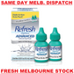 Refresh Optive Advanced Lubricant Eye Drops Triple Action Relief 2 x 10mL Bottle