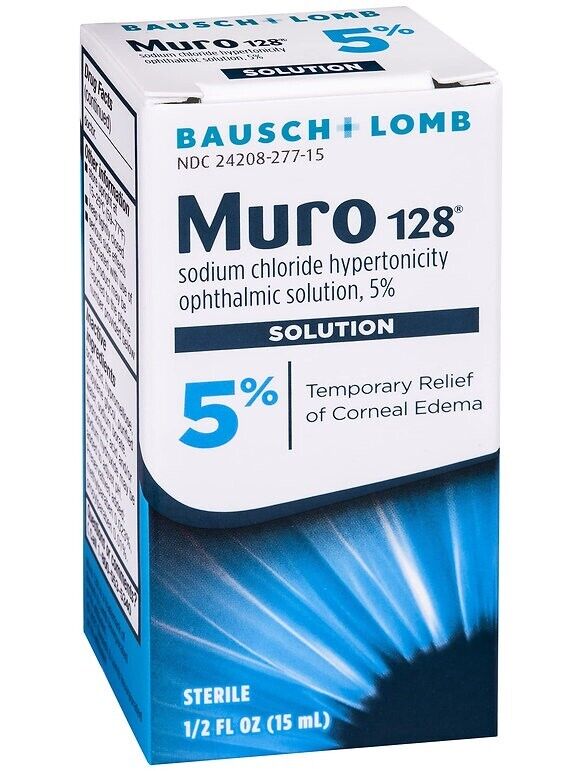 Muro 128 - 5% Solution Eye Drops Relief of Corneal Edema 15mL - FRESH MELB STOCK