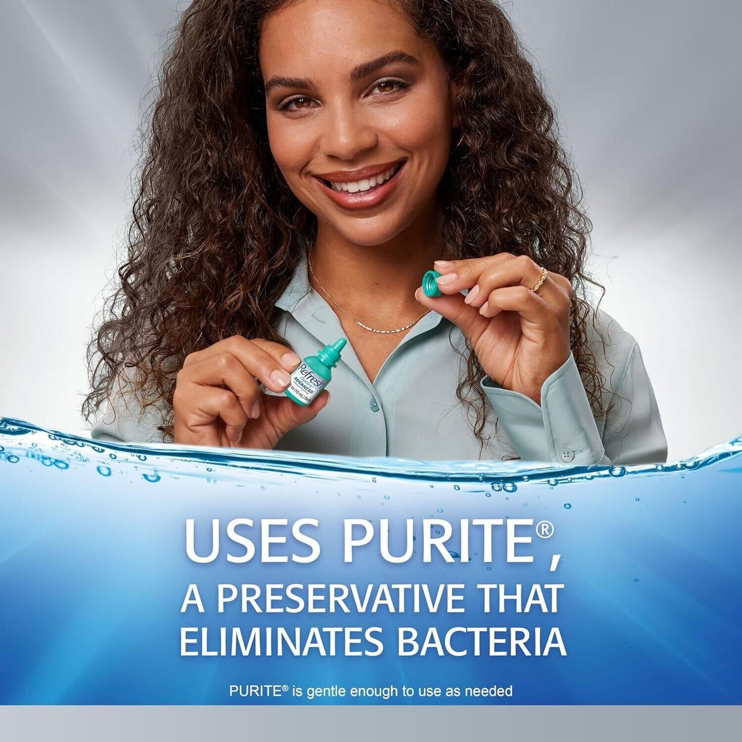 Refresh Optive Advanced Lubricant Eye Drops Triple Action Relief - 10mL Bottle