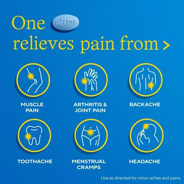 Aleve Soft-Grip Arthritis Cap 270 Caplet 12HR Headache Pain Relief Fever Reducer
