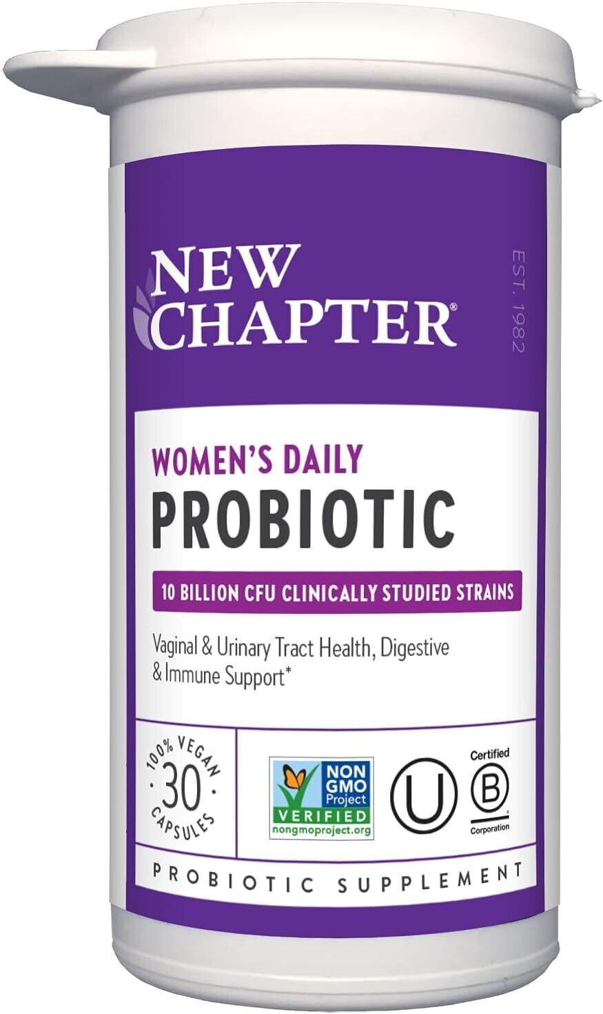 NEW CHAPTER Women's Daily Probiotic 10B-CFU Digestive & Vaginal Health - 30 Caps