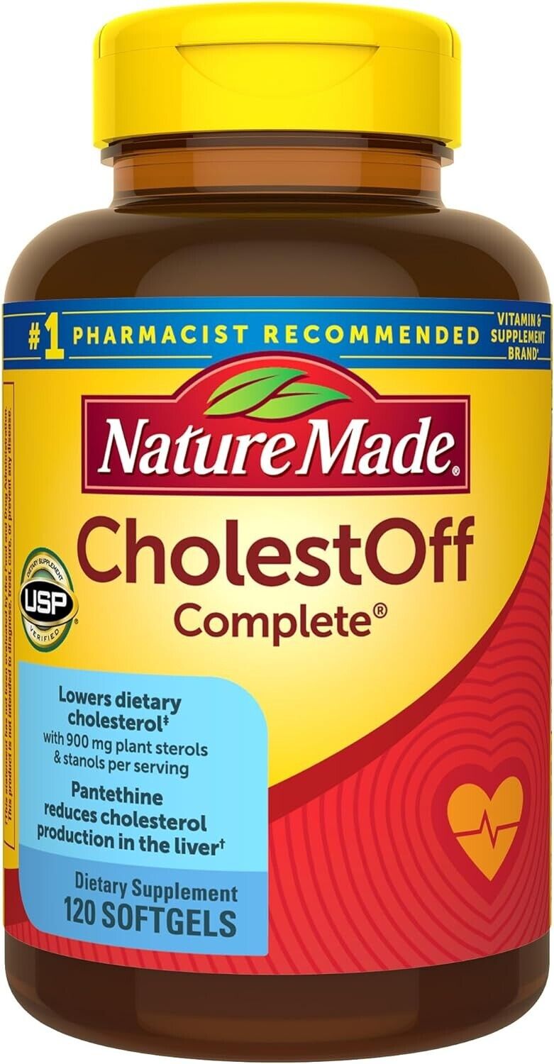 Nature Made CholestOff COMPLETE Lower Cholesterol & Heart Support - 120 Softgels