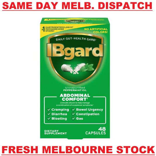IBgard Peppermint Oil Gut Health Supplement IBS Relief Bloating Gas 48 Capsules