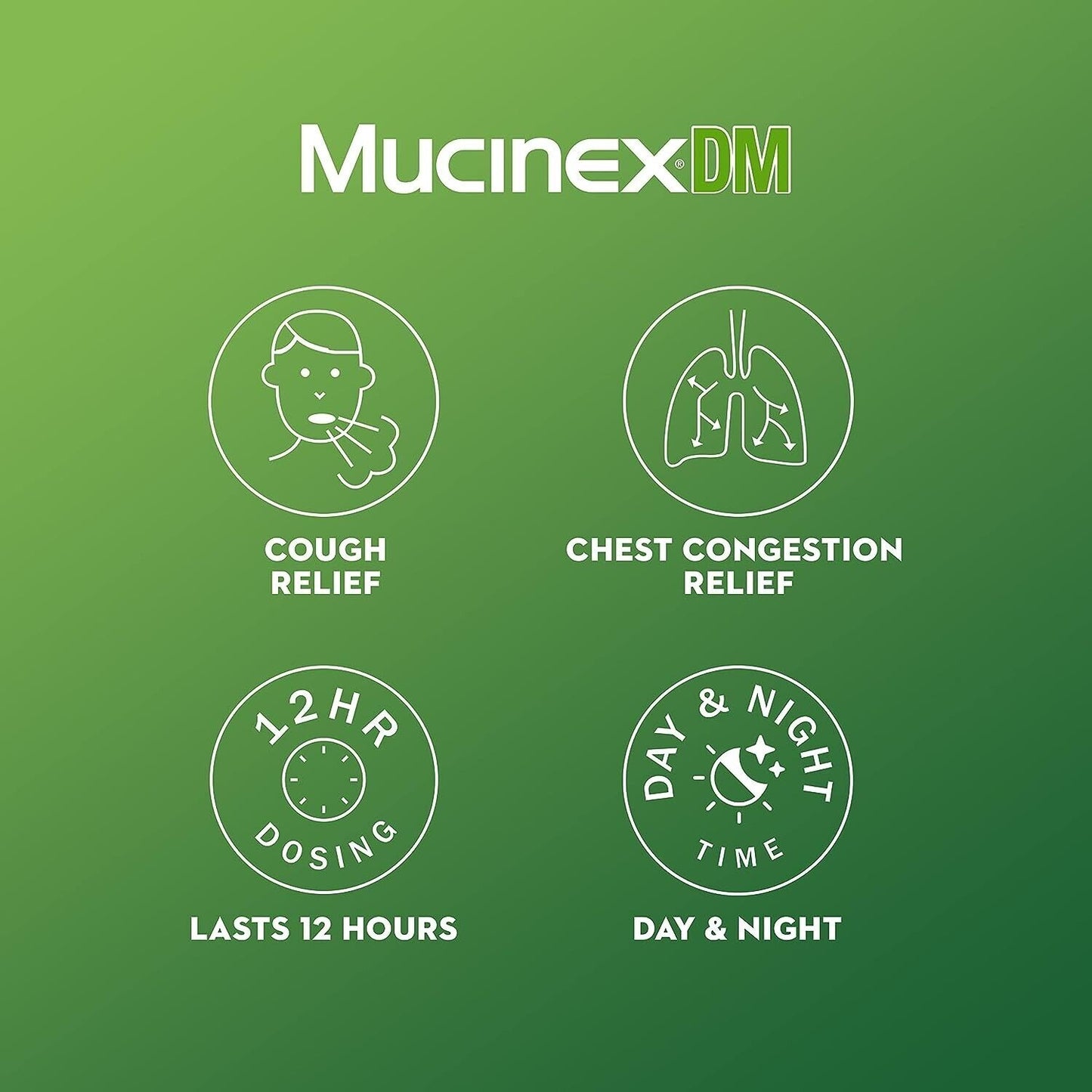 Mucinex DM Guaifenesin 600mg Expectorant & Cough Control Suppressant 68 Tablets