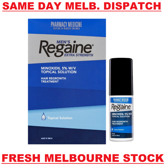 Regaine Rogaine Men's Extra Strength Topical Solution 1 x 60mL (1 Months Supply)