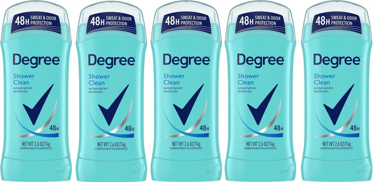 Degree for Women 48H Protection Antiperspirant Deodorant SHOWER CLEAN 1/3/5 Pack