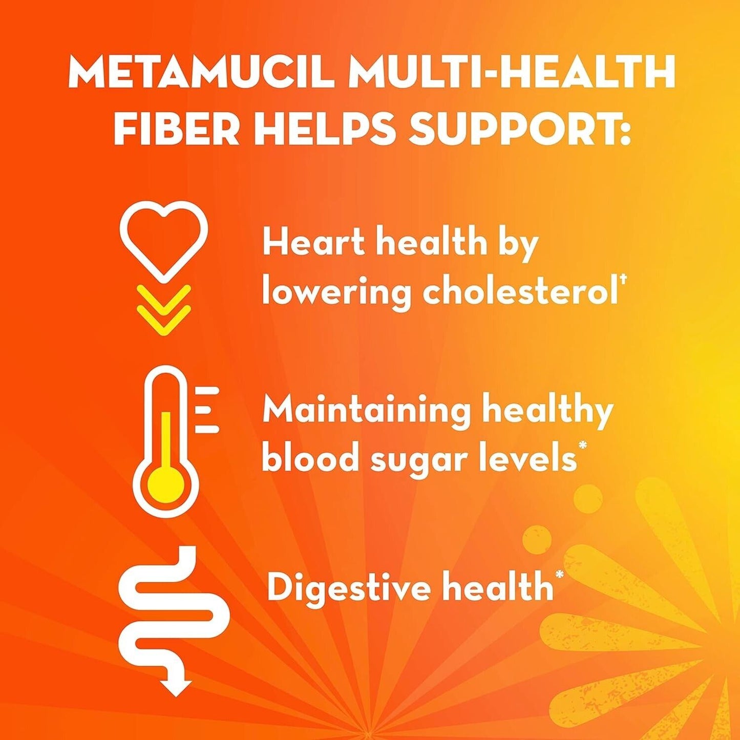 Metamucil Fibrecaps 3-In-1 Daily Fibre Supplement Digestive Health 300 Capsules