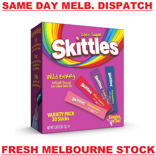 Skittles SUGAR FREE Drink Mix (4 Mix WILD BERRY Flavours) - 30 Servings
