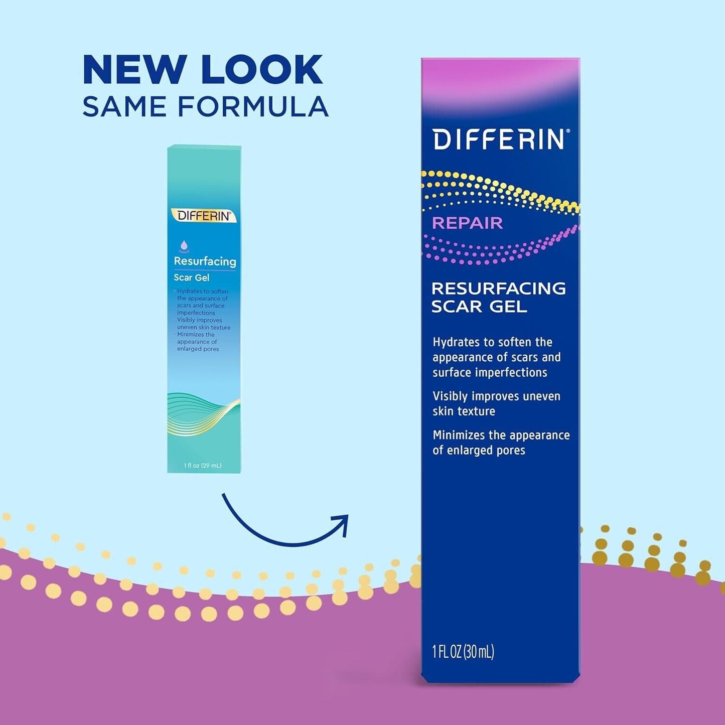 Differin Repair Resurfacing Scar Gel Cream - Acne Scar Spot Treatment 30mL
