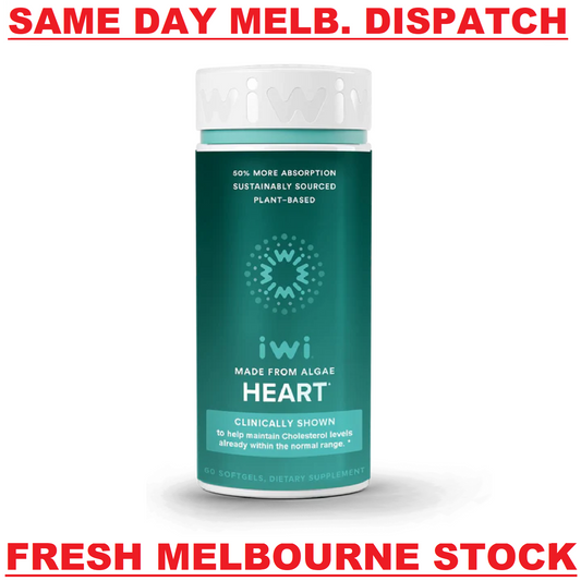 iwi Life HEART Algae Plant Omega 3-6-7-9 EPA for Cholesterol Support 60 Softgels