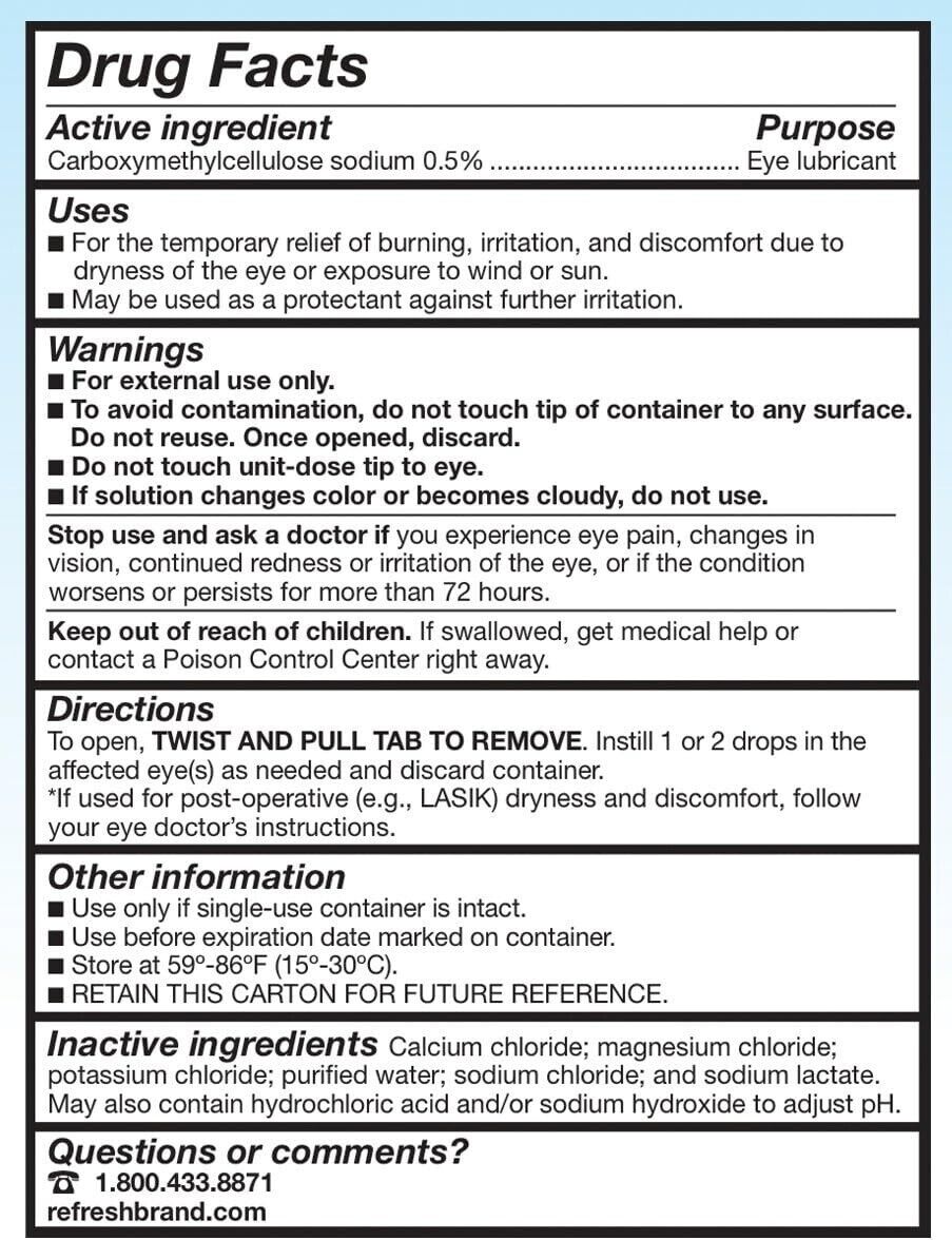 Refresh Plus Lubricant Eye Drops - 30 x 0.4mL Sterile Preservative Free Vials