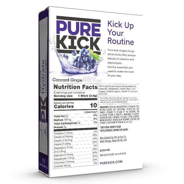 Pure Kick Electrolyte & Energy Drink- Sugar Free- 6 Servings - 8 Flavours