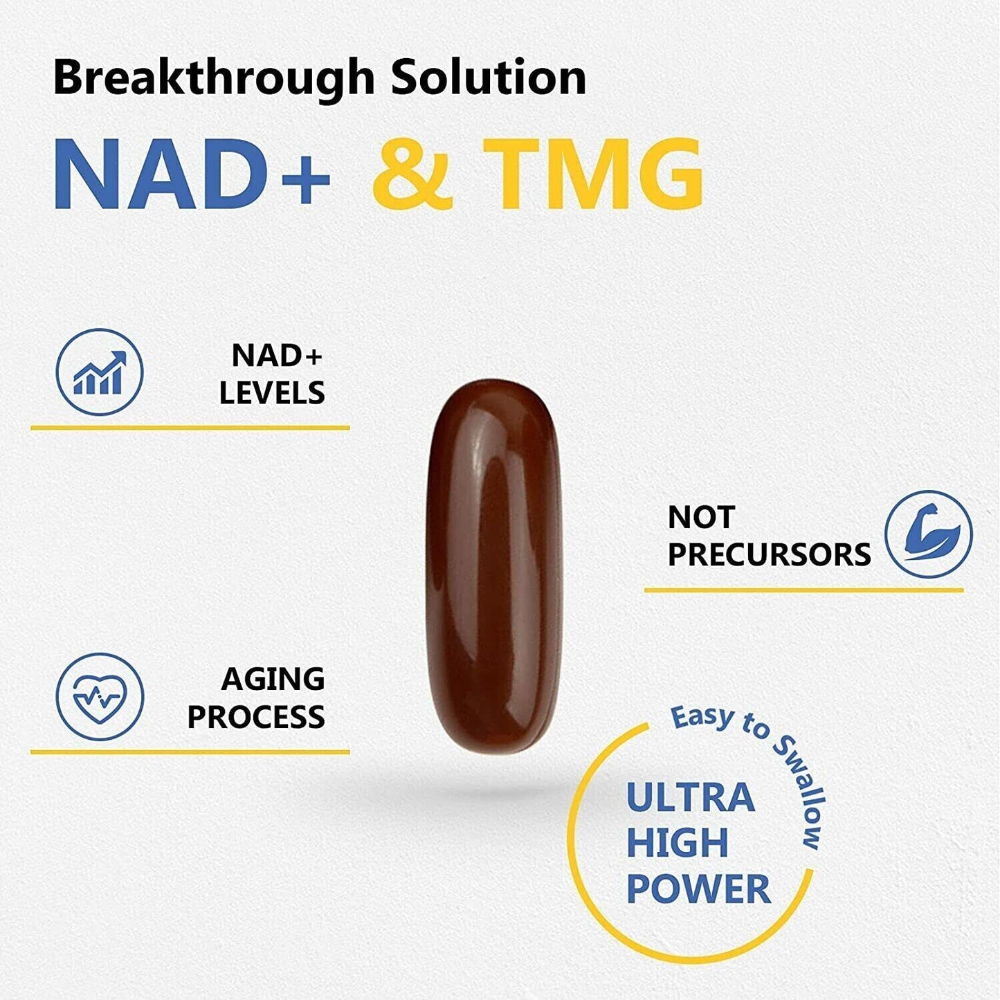 LIPOSOMAL NAD+ 500mg + TMG 250mg ACTUAL NAD+! Not Precursor! ANTI-AGING FORMULA