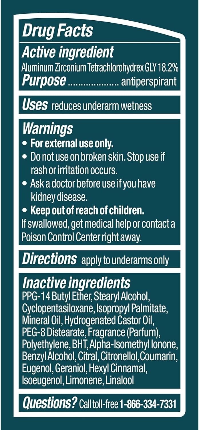 Degree 48H Sweat & Odor Protection Antiperspirant Deodorant COOL RUSH 1/3/5 Pack