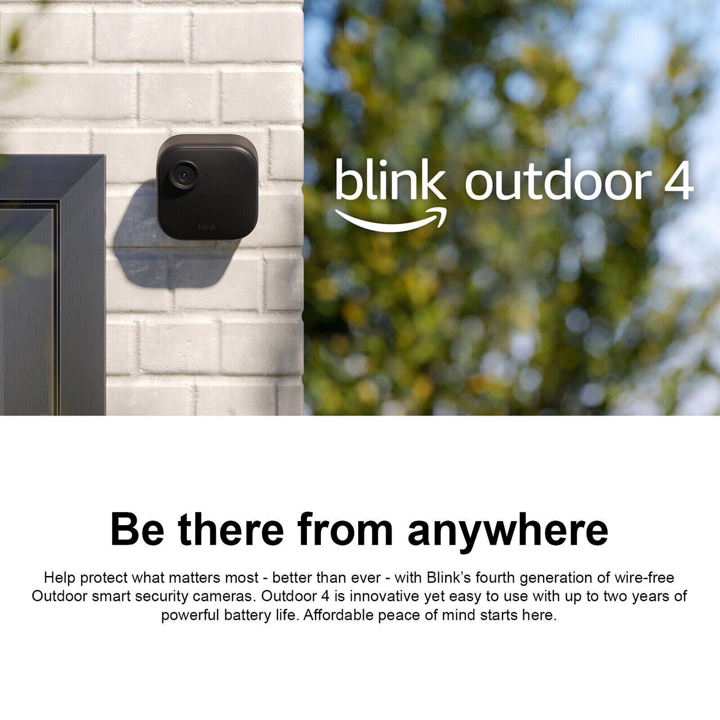 Blink Home Wireless Security Camera Outdoor Weather Resistant Battery Powered