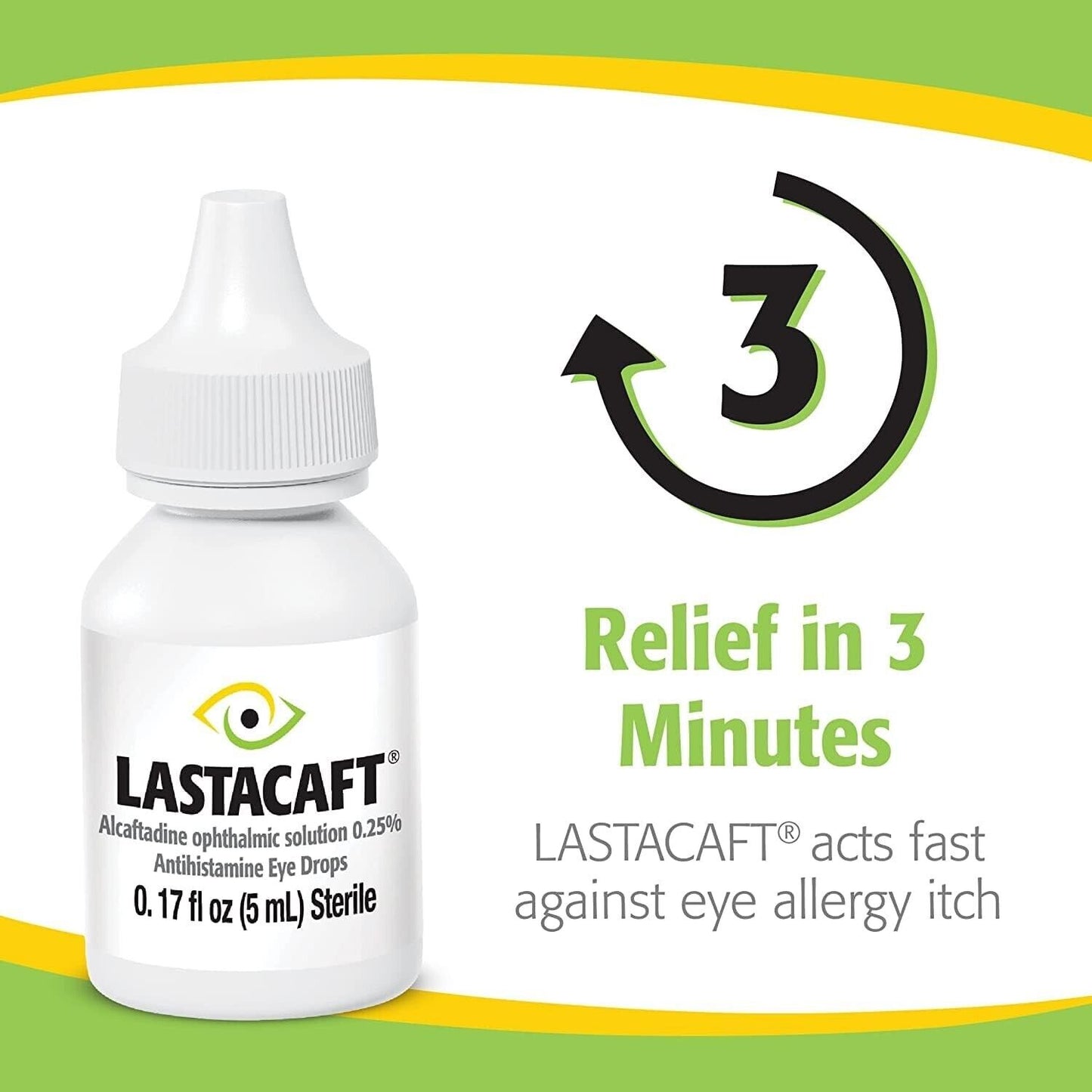 LASTACAFT Once Daily Eye Itch Relief - Allergy Eye Drops + Antihistamine 5mL