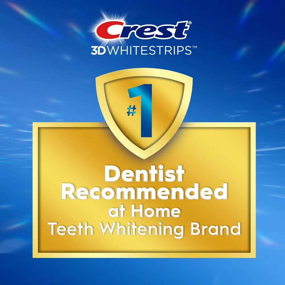 Crest 3D Whitestrips SENSITIVE + LED LIGHT Dental Teeth Whitening Kit 28 Strips