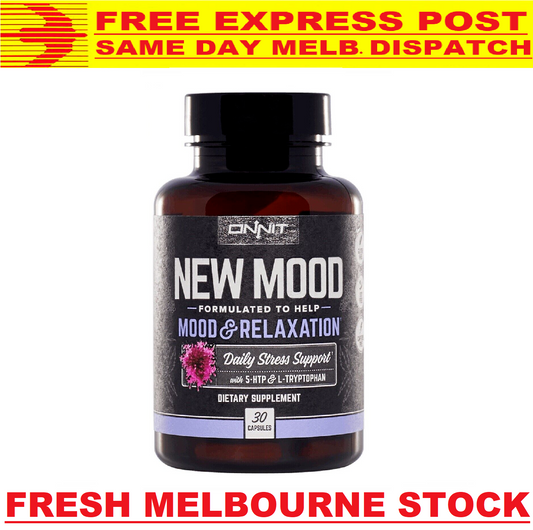 ONNIT New Mood 30 Caps 5-HTP L-Tryptophan JRE Alpha Brain - FREE EXPRESS POST!