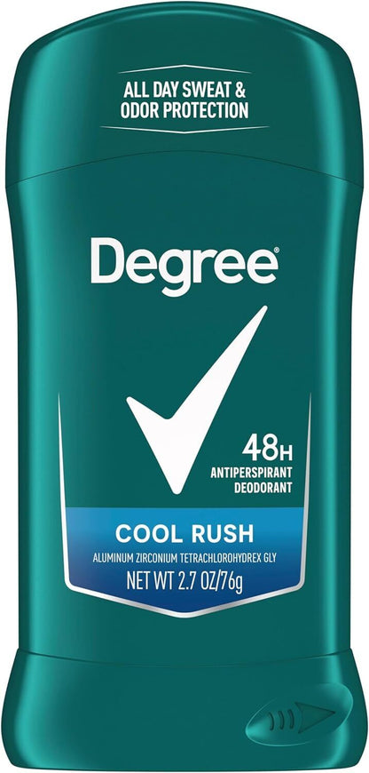 Degree 48H Sweat & Odor Protection Antiperspirant Deodorant COOL RUSH 1/3/5 Pack