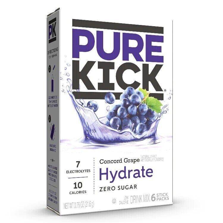 Pure Kick Electrolyte & Energy Drink- Sugar Free- 6 Servings - 8 Flavours
