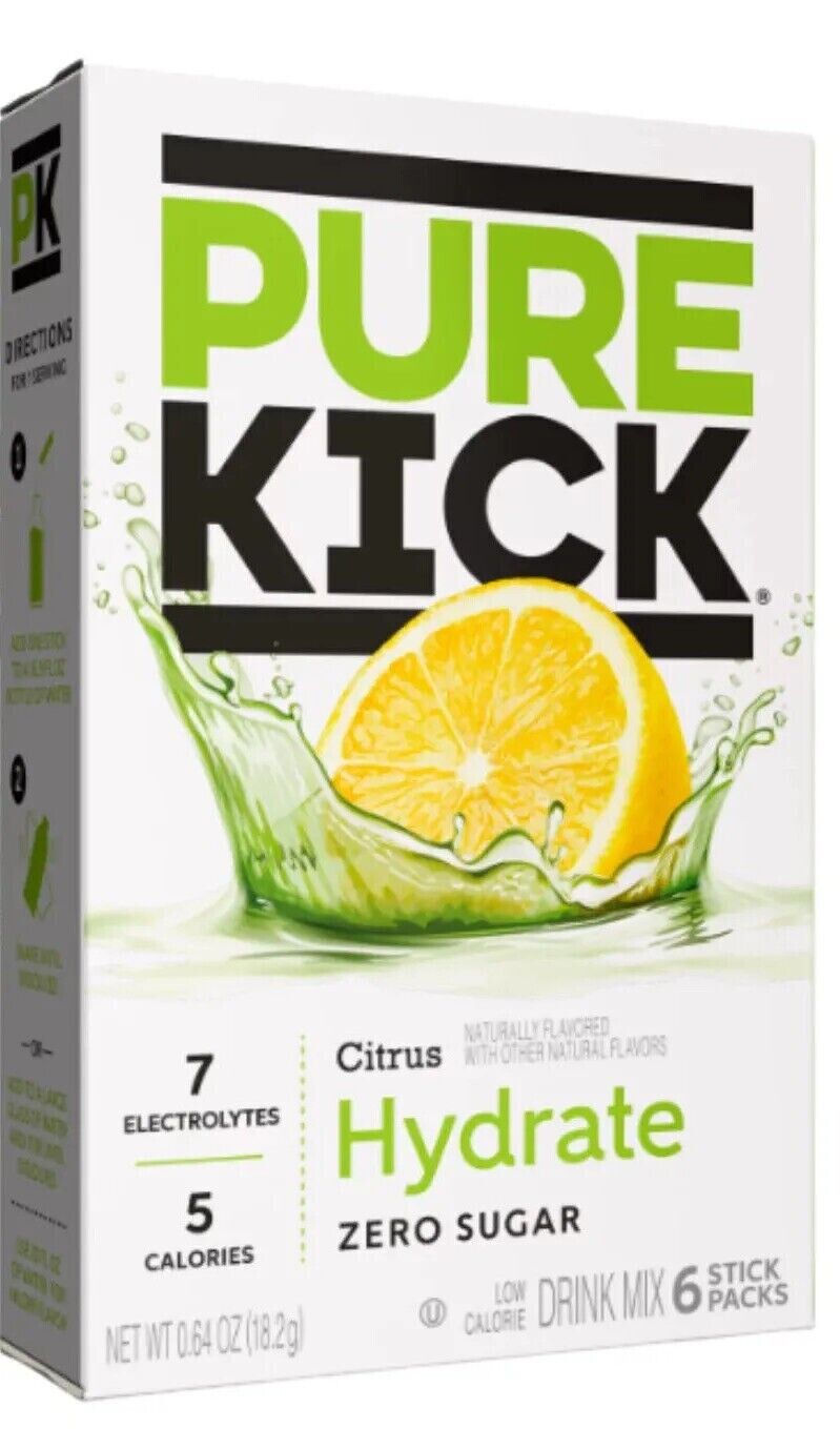 Pure Kick Electrolyte & Energy Drink- Sugar Free- 6 Servings - 8 Flavours