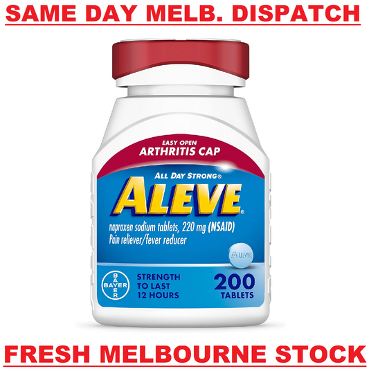 Aleve Easy-Open Arthritis Cap 200 Tablet 12HR Headache Pain Relief Fever Reducer