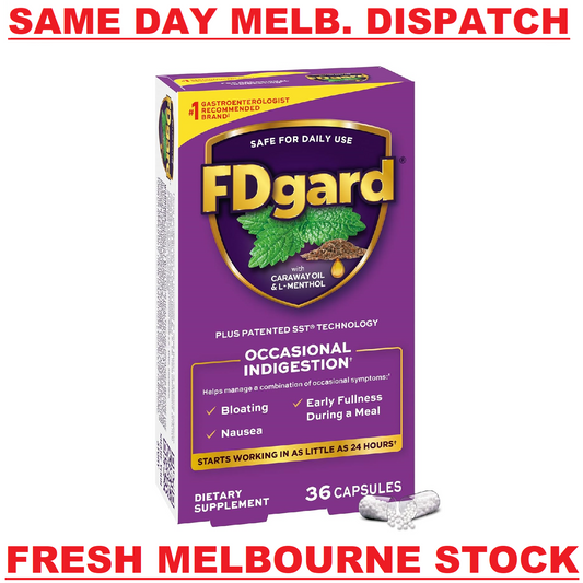 FDgard Pre-Meal Gut Health Supplement Indigestion & Bloating Relief 36 Capsules